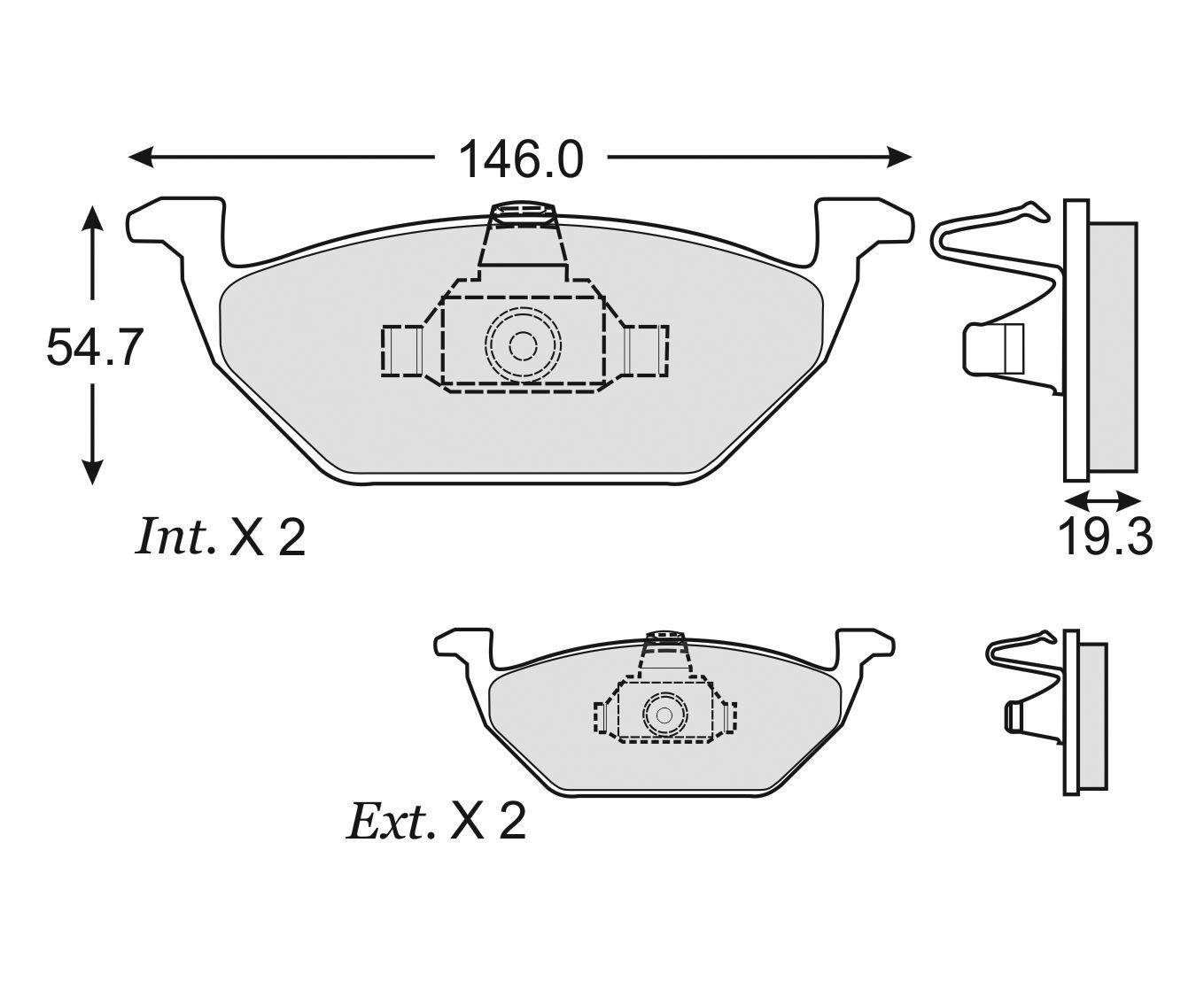 BALATA AUDI A3 SPORTBACK 2.0L VW BEETLE GLS BEETLE CABRIO BEETLE SPORT GLX JETTA VARIANT A4 SAVEIRO